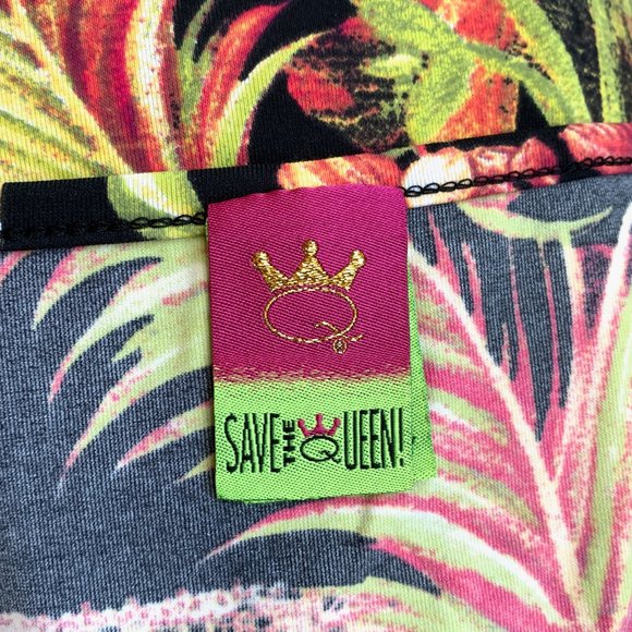 Save the Queen made in Italy Beautiful multicolor Poly Spandex Tunic Top S - Picture 12 of 16